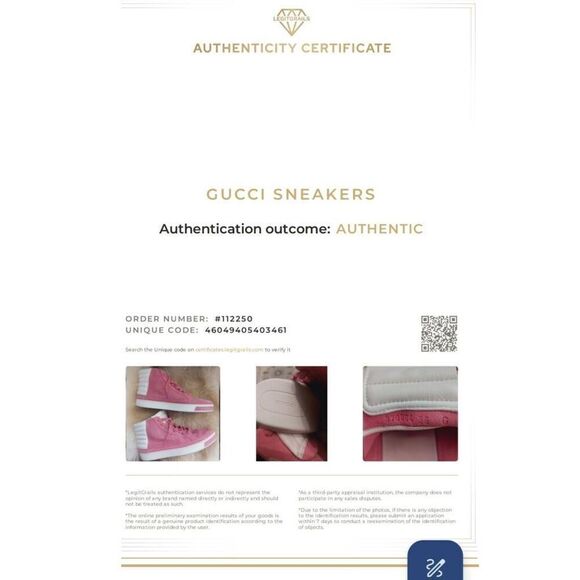 Authentic Gucci Pink Suede High Top Sneakers 36 EU / 5.5 US - Picture 3 of 16